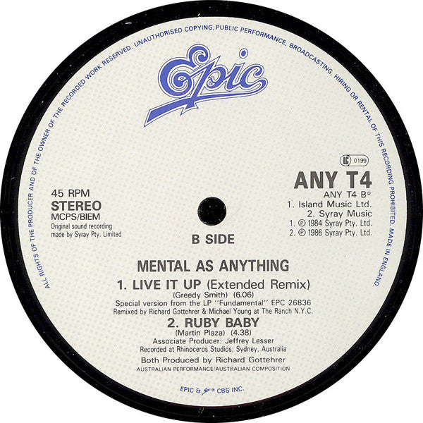 Mental As Anything - He's Just No Good For You - 12 Inch