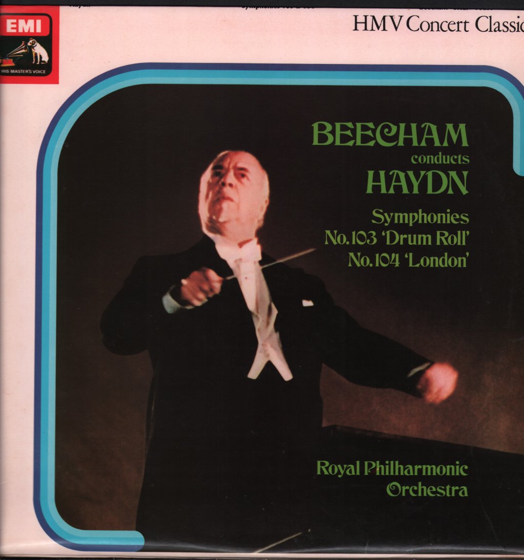 Sir Thomas Beecham / Royal Philharmonic Orchestra - Beecham Conducts Haydn - Symphonies No.103 'Drum Roll' & No. 104 'London' - Lp