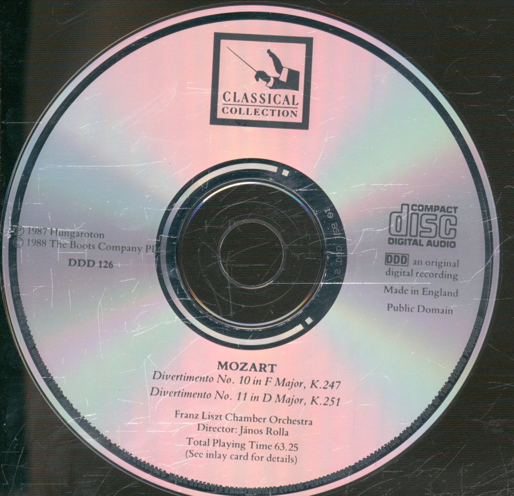 Franz Liszt Chamber Orchestra - Mozart - Divertimento In F, K. 247 / Divertimento in D, K 251 - Cd