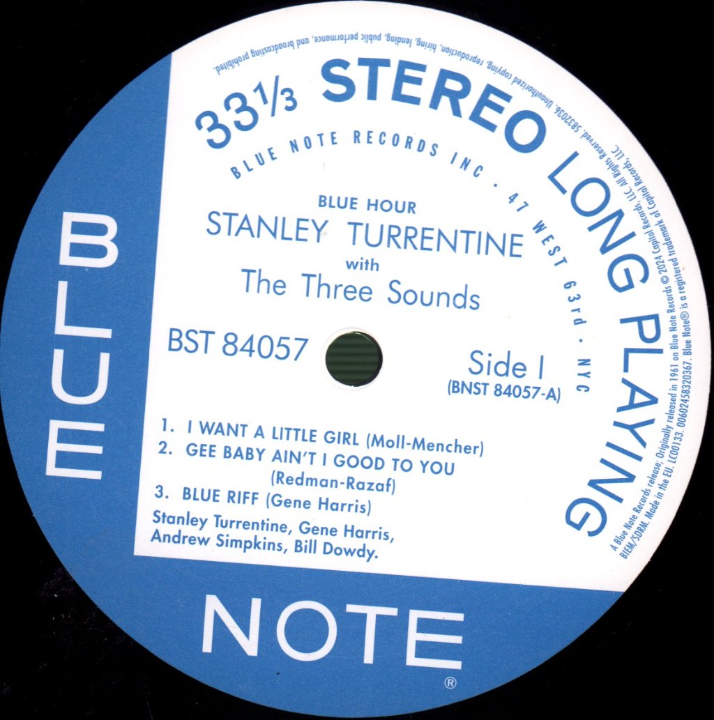 Stanley Turrentine With The Three Sounds - Blue Hour - Lp