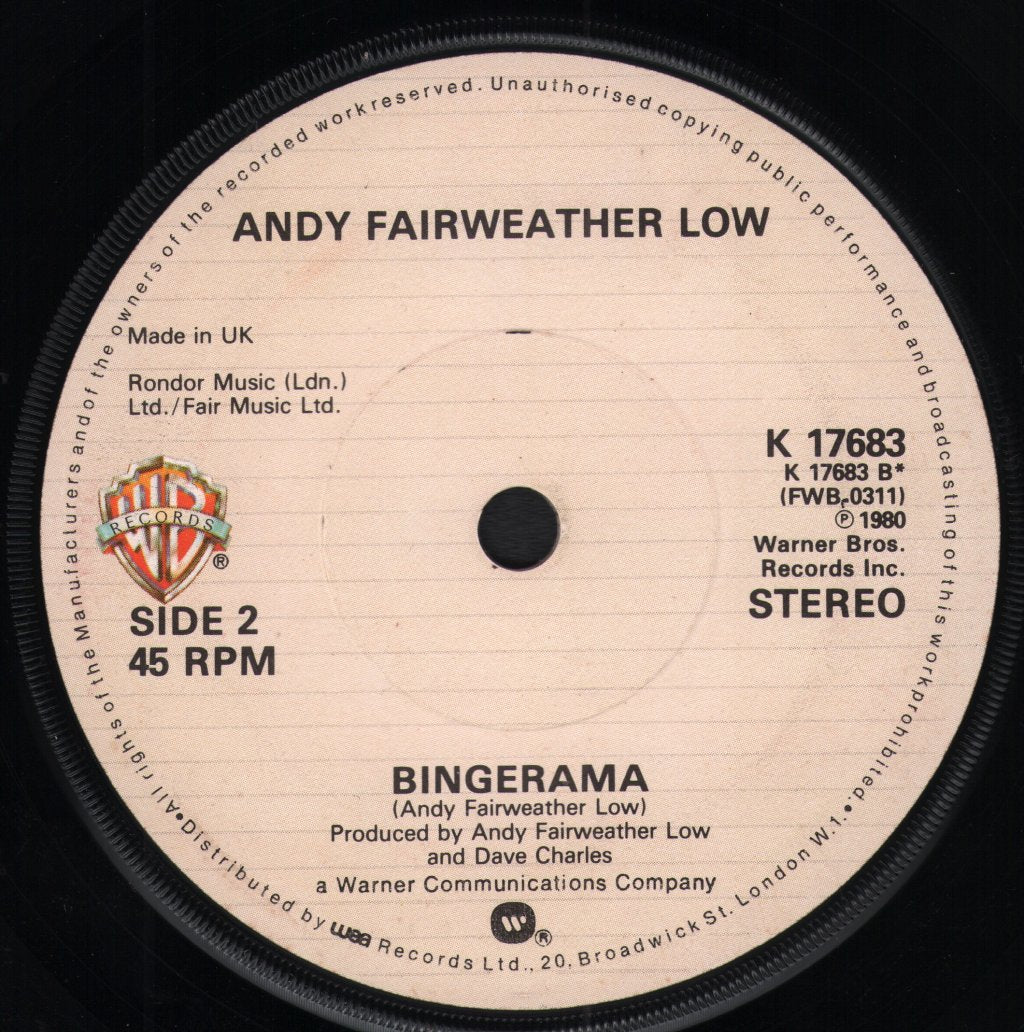 Andy Fairweather Low - Hard Hat Boogie - 7 Inch