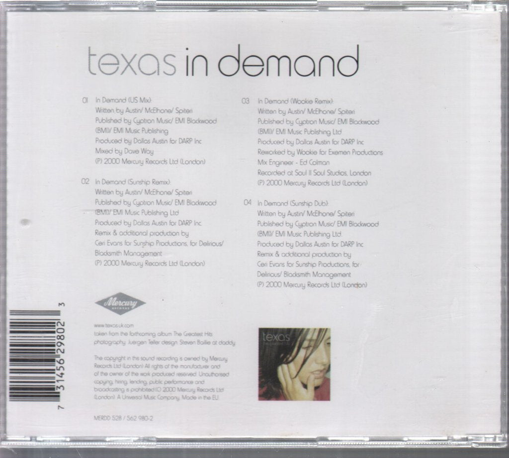 Texas - In Demand - Cd