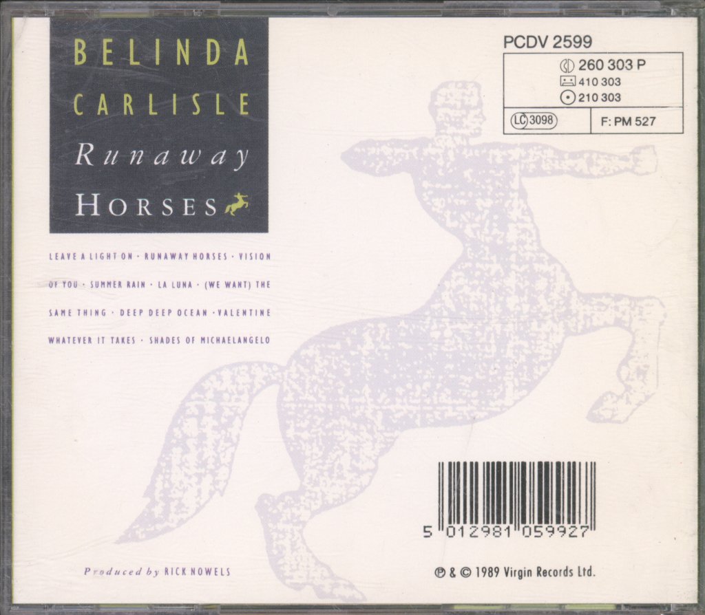 Belinda Carlisle - Runaway Horses - Cd