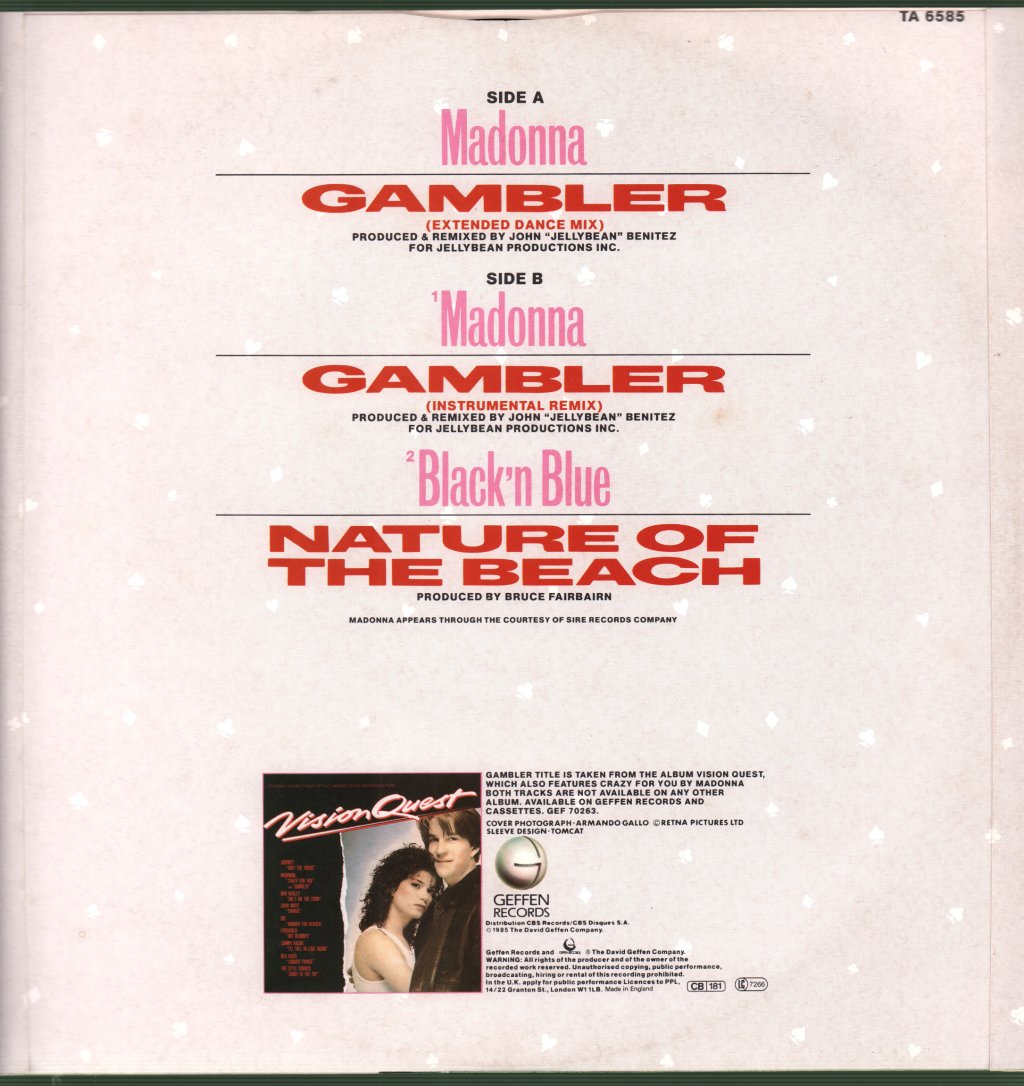 Madonna - Gambler - 12 Inch
