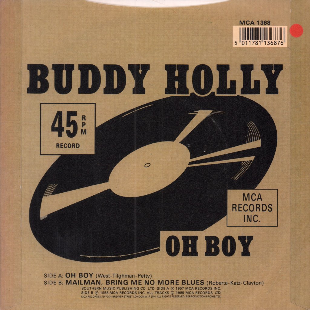 Buddy Holly - Oh Boy - 7 Inch