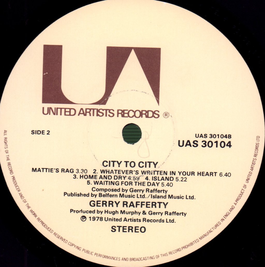Gerry Rafferty - City To City - Lp