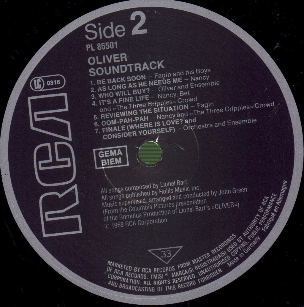 Lionel Bart - Oliver! - Original Soundtrack Recording - Lp