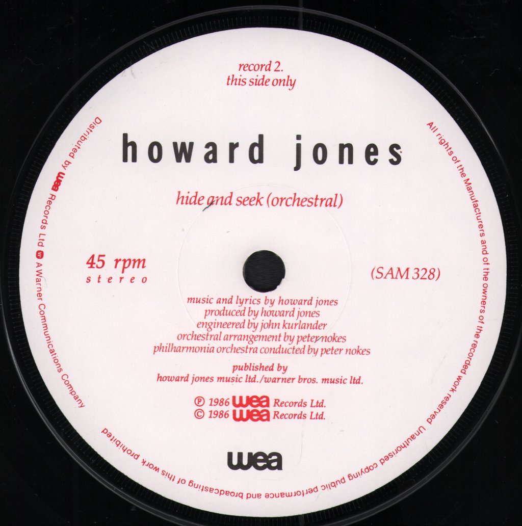 Howard Jones - You Know I Love You - 7 Inch