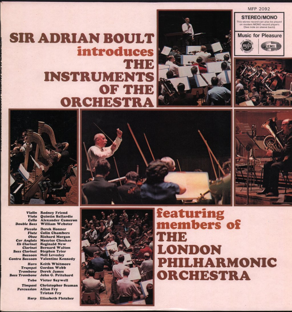Sir Adrian Boult / London Philharmonic - Sir Adrian Boult Introduces The Instruments Of The Orchestra - Lp