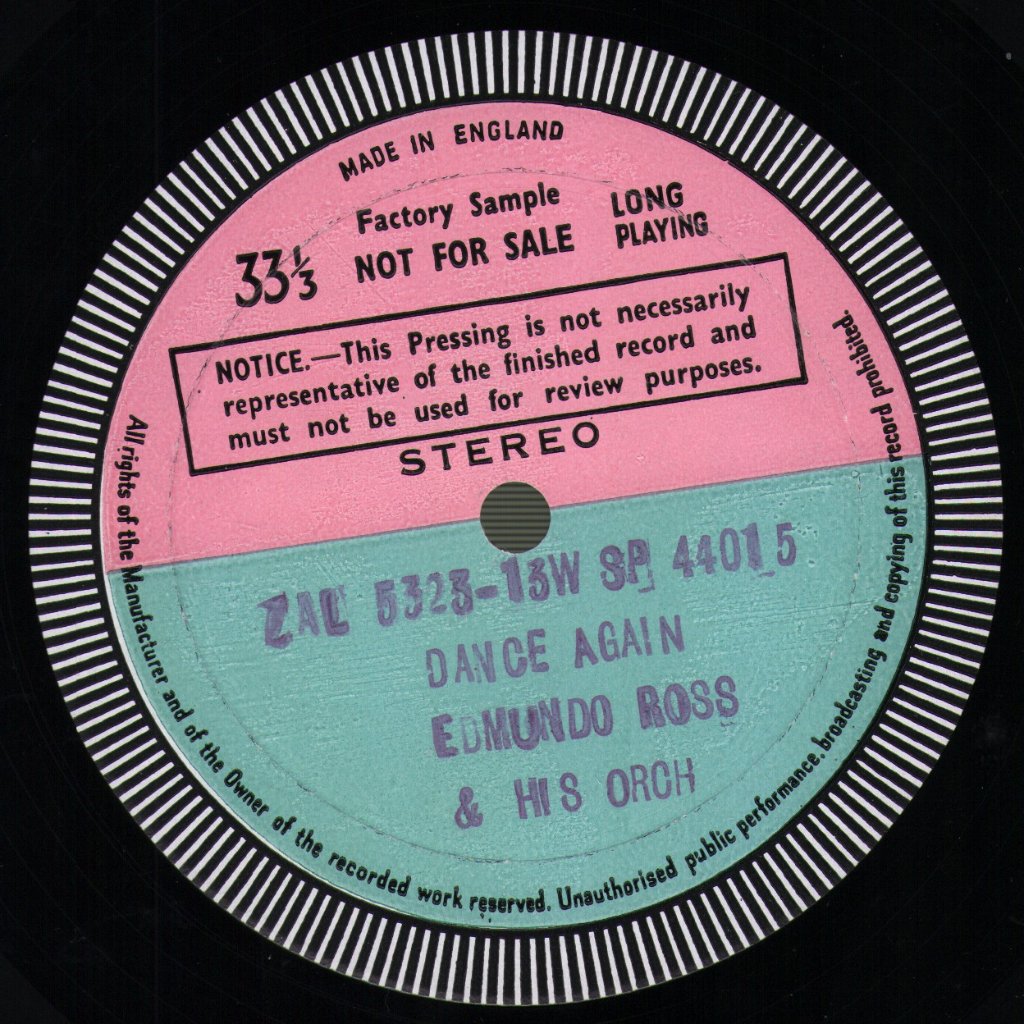 Edmundo Ros And His Orchestra - Dance Again - Lp