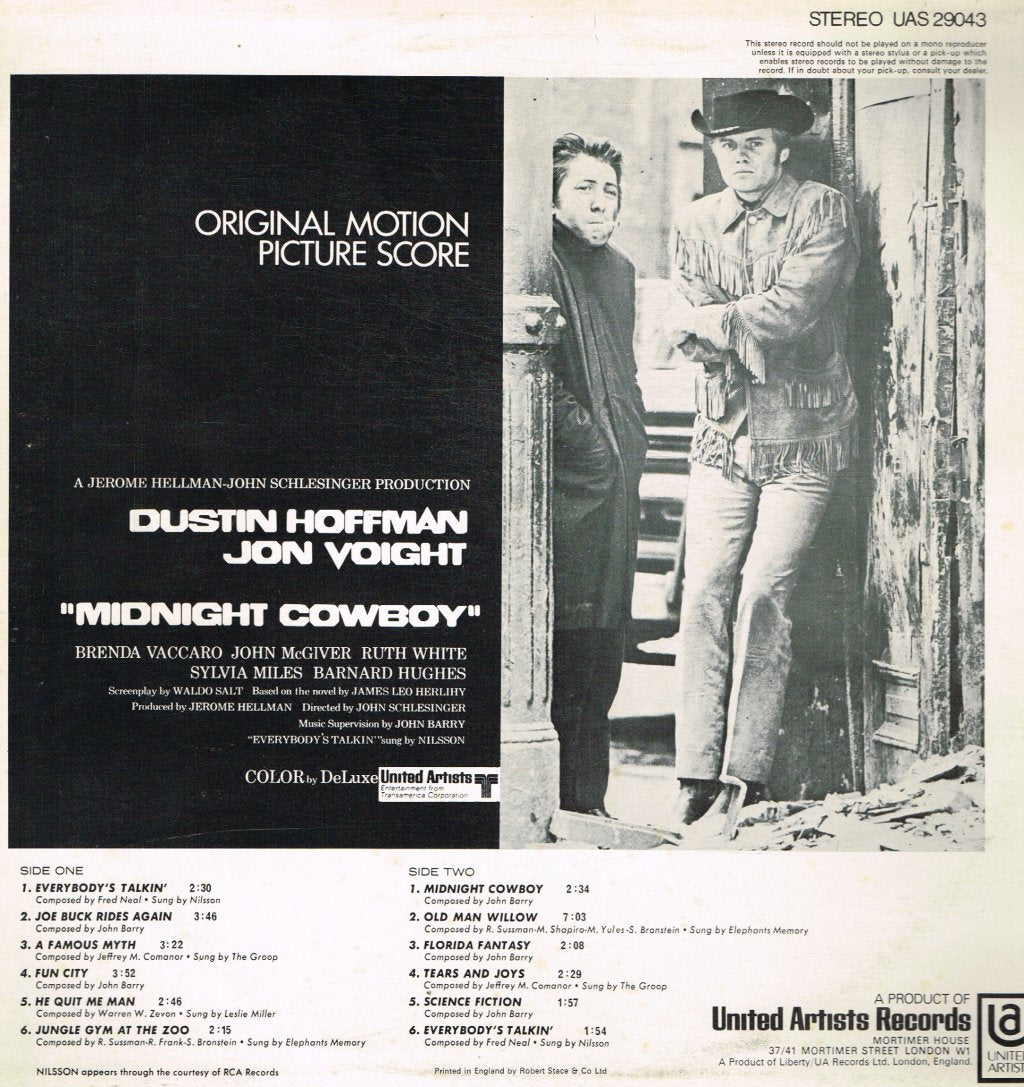 Various Artists - Midnight Cowboy (Original Motion Picture Score) - Lp