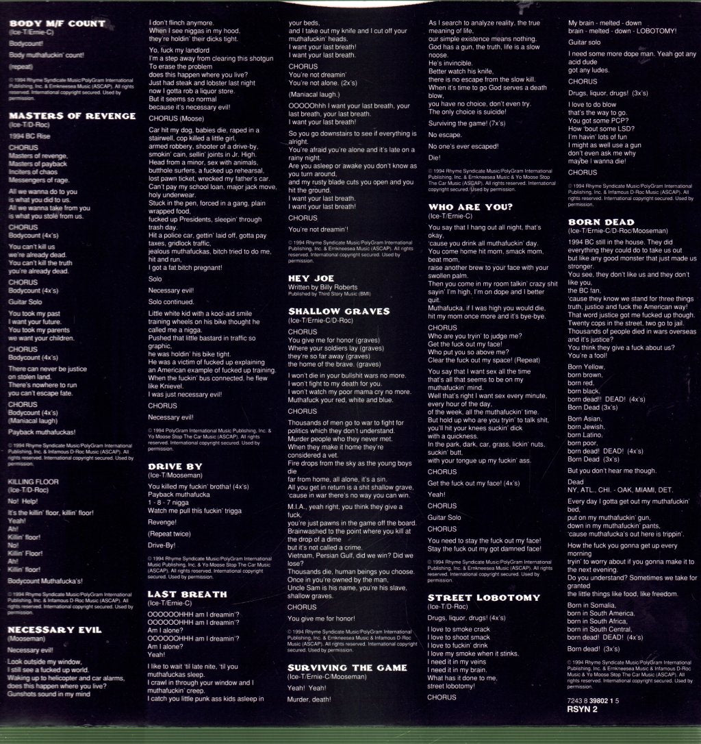 Body Count - Born Dead - Lp