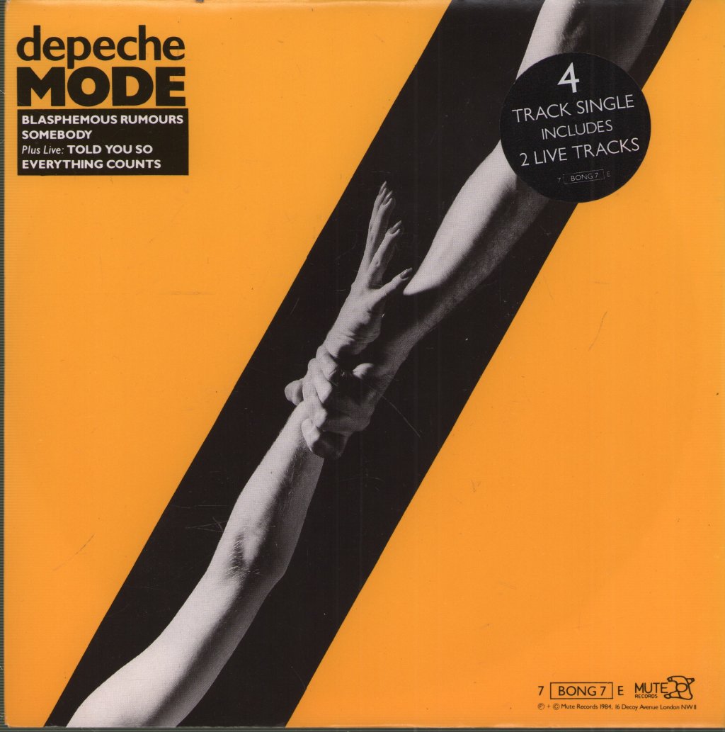 Depeche Mode - Blasphemous Rumours / Somebody - 7 Inch