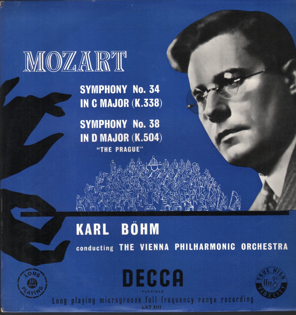 Karl Bohm / Vienna Philharmonic Orchestra - Mozart - Symphonies Nos. 34 & 38 - Lp