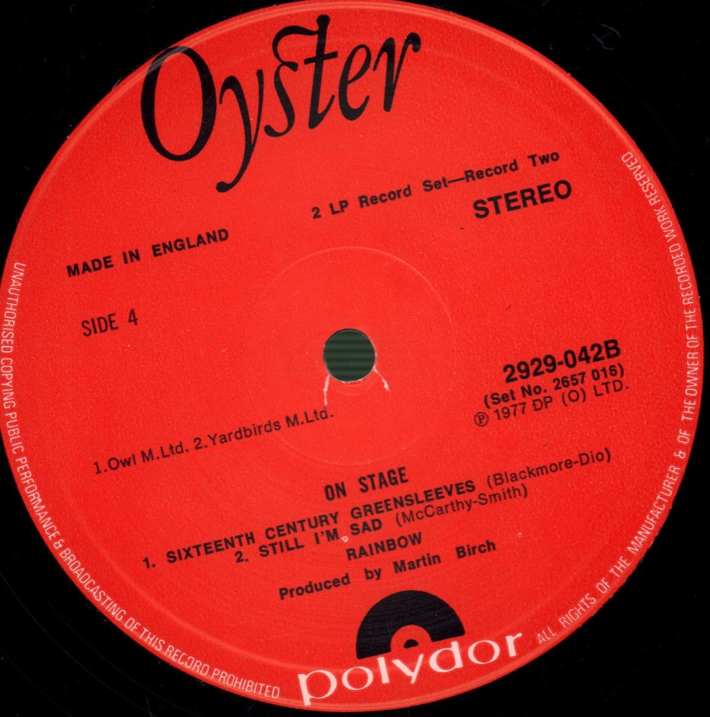 Rainbow - On Stage - Double Lp