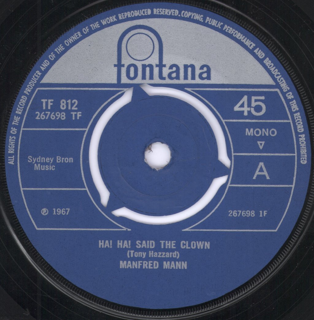 Manfred Mann - Ha! Ha! Said The Clown - 7 Inch