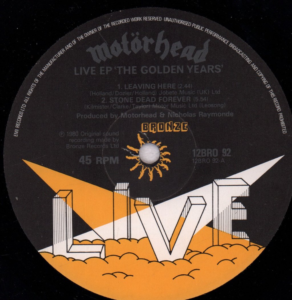 Motorhead - Golden Years - 12 Inch