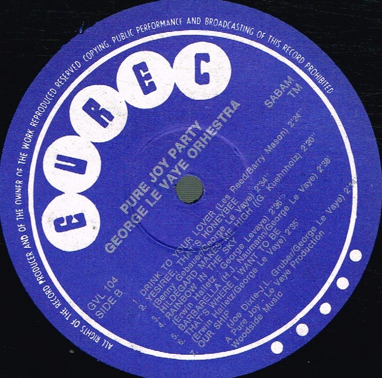 George Levaye Orchestra - Pure Joy Party - Lp