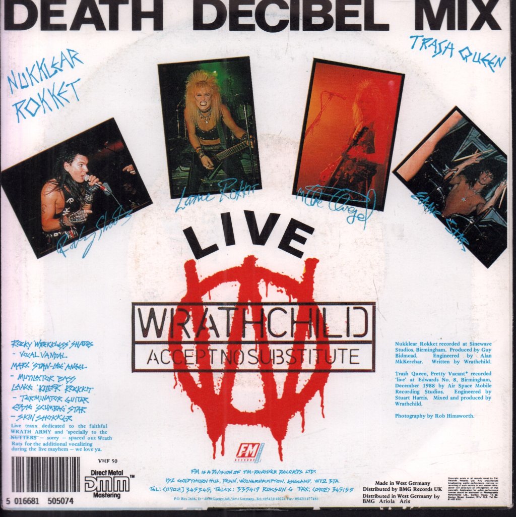 Wrathchild - Nukklear Rokket - 7 Inch