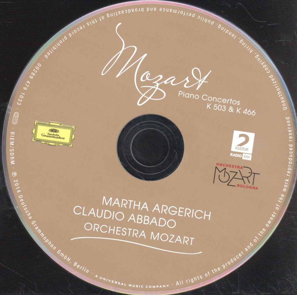 Martha Argerich, Claudio Abbado, Orchestra Mozart - Mozart - Piano Concertos K 503 & K 466 - Cd