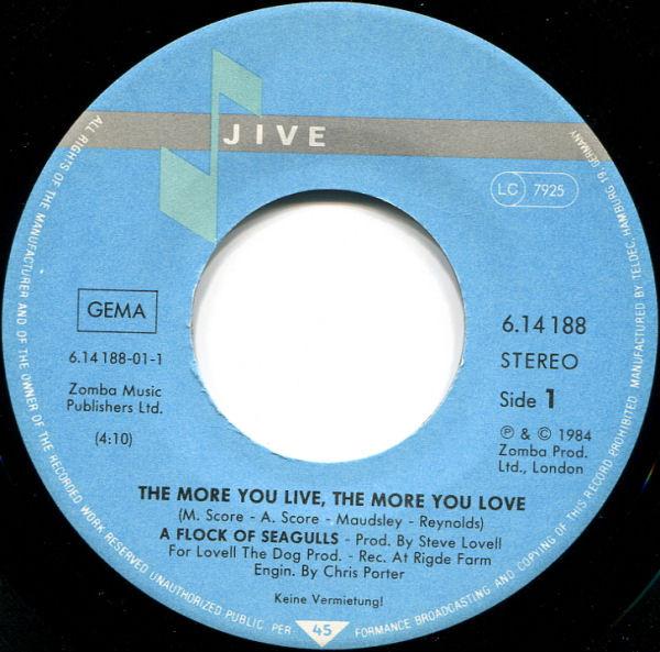 A Flock Of Seagulls - More You Live, The More You Love - 7 Inch