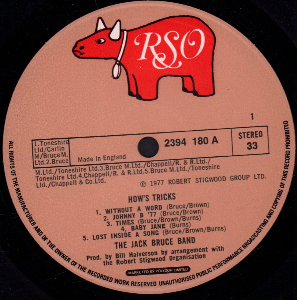 Jack Bruce Band - How's Tricks - Lp