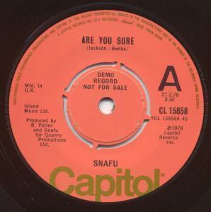 Snafu - Are You Sure - 7 Inch
