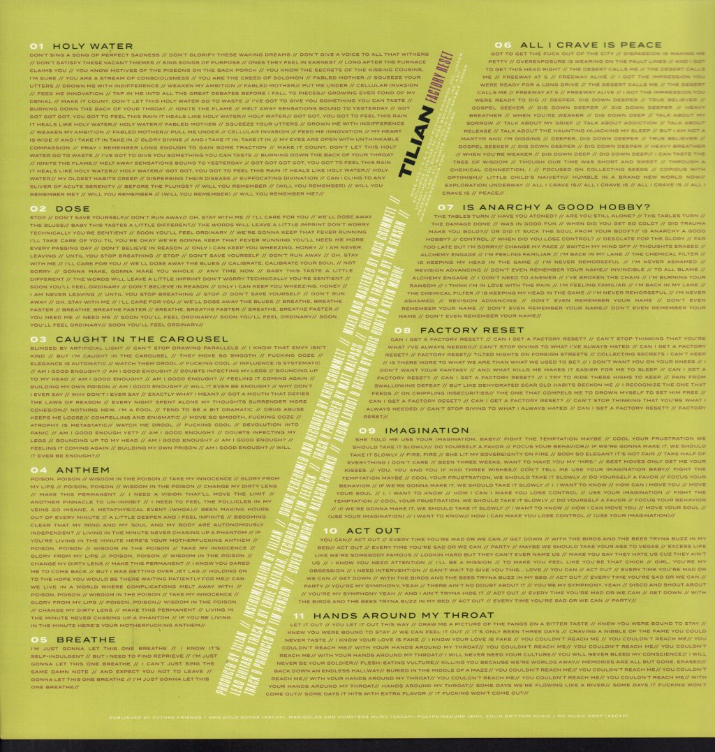 Tilian - Factory Reset - Lp
