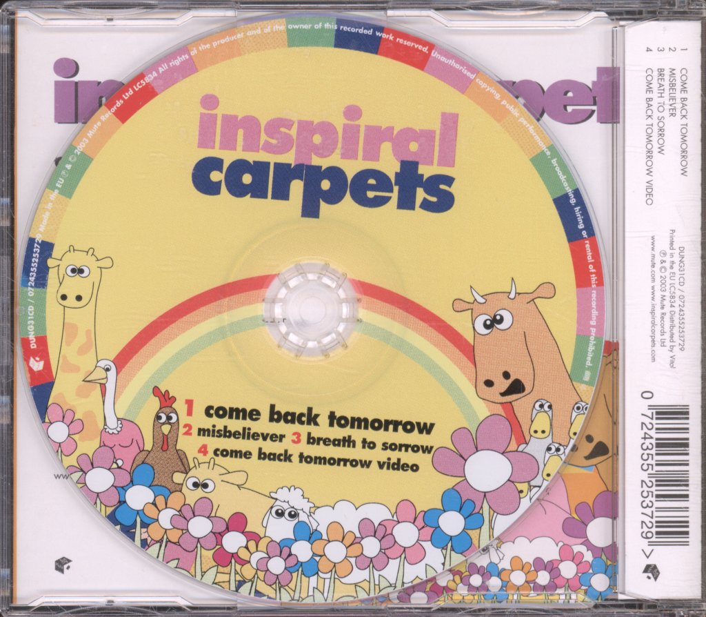 Inspiral Carpets - Come Back Tomorrow - Cd