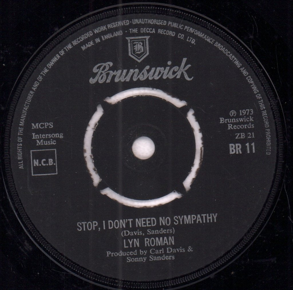 Lyn Roman - Stop I Don't Need No Sympathy - 7 Inch