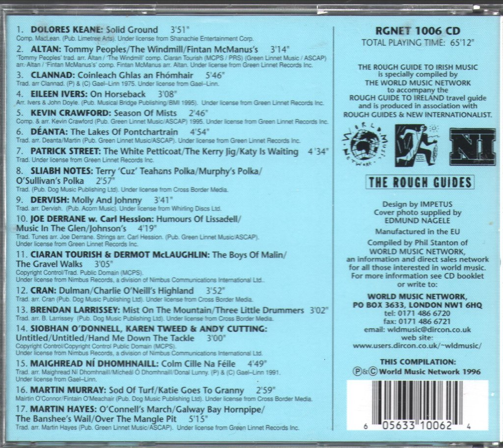 Various Artists - Rough Guide To Irish Music - Cd