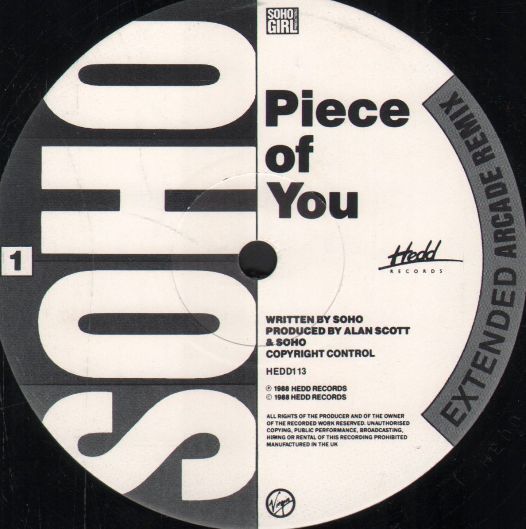 Soho (90'S Artist) - Piece Of You - 12 Inch