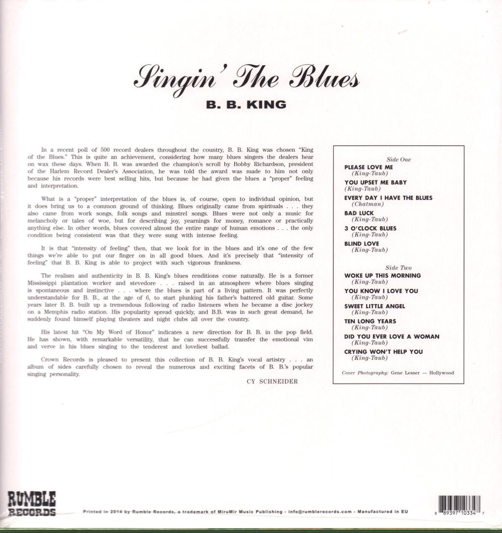 B.B. King - Singin' The Blues - Lp