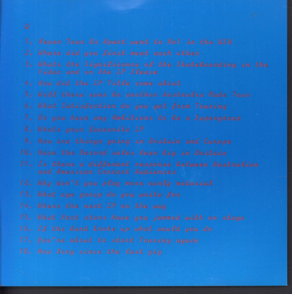 INXS - Interview 88 - 7 Inch