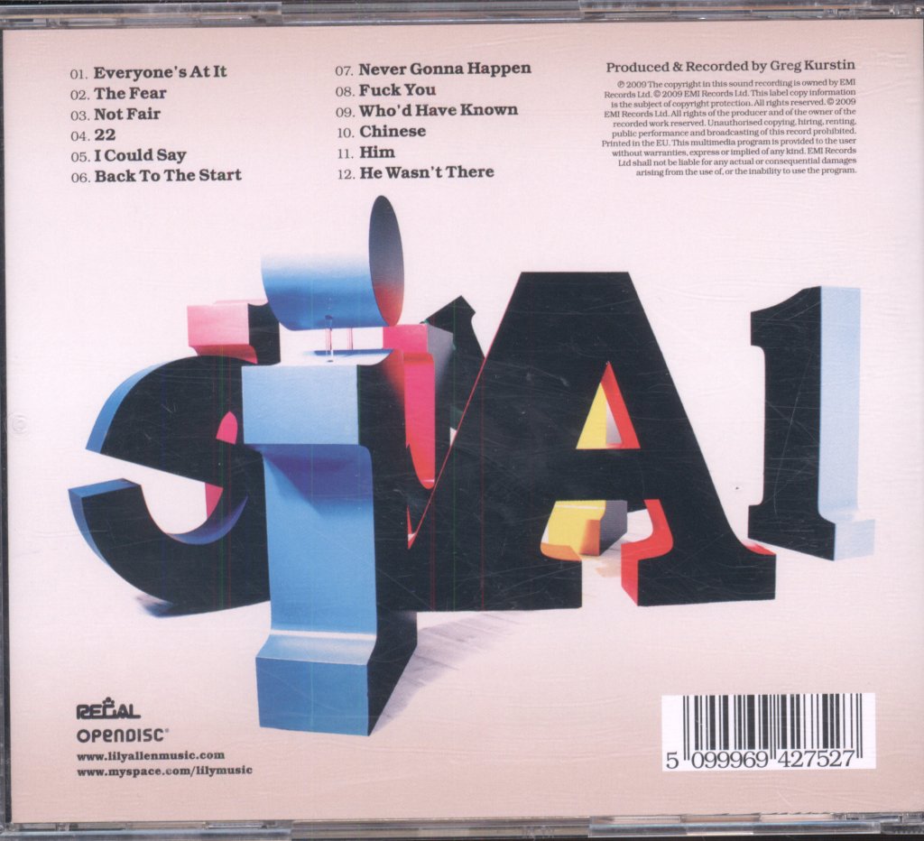 Lily Allen - It's Not Me, It's You - Cd