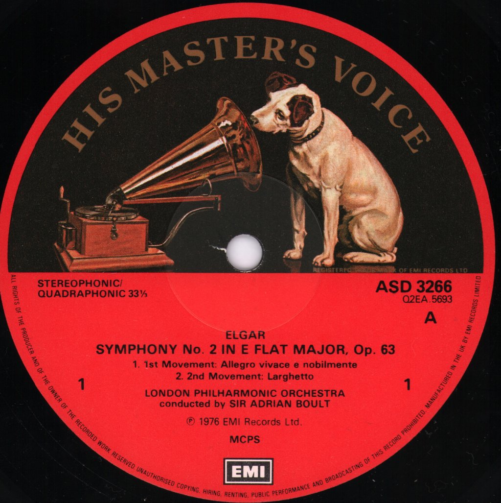 Sir Adrian Boult / London Philharmonic Orchestra - Elgar - Symphony No.2 - Lp