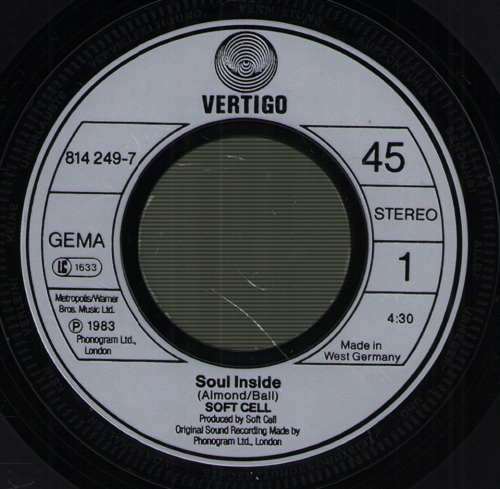 Soft Cell - Soul Inside - 7 Inch
