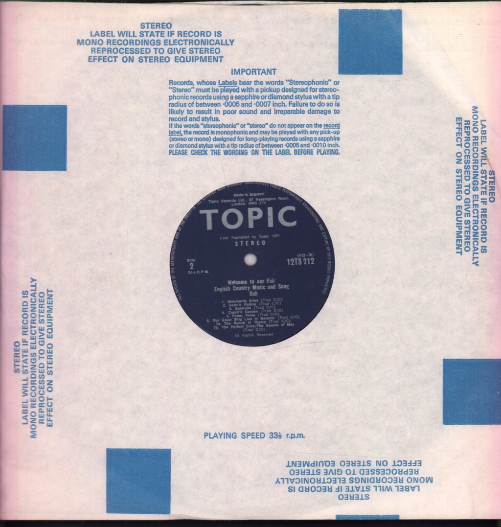 Oak (Folk Group) - Welcome To Our Fair - Lp