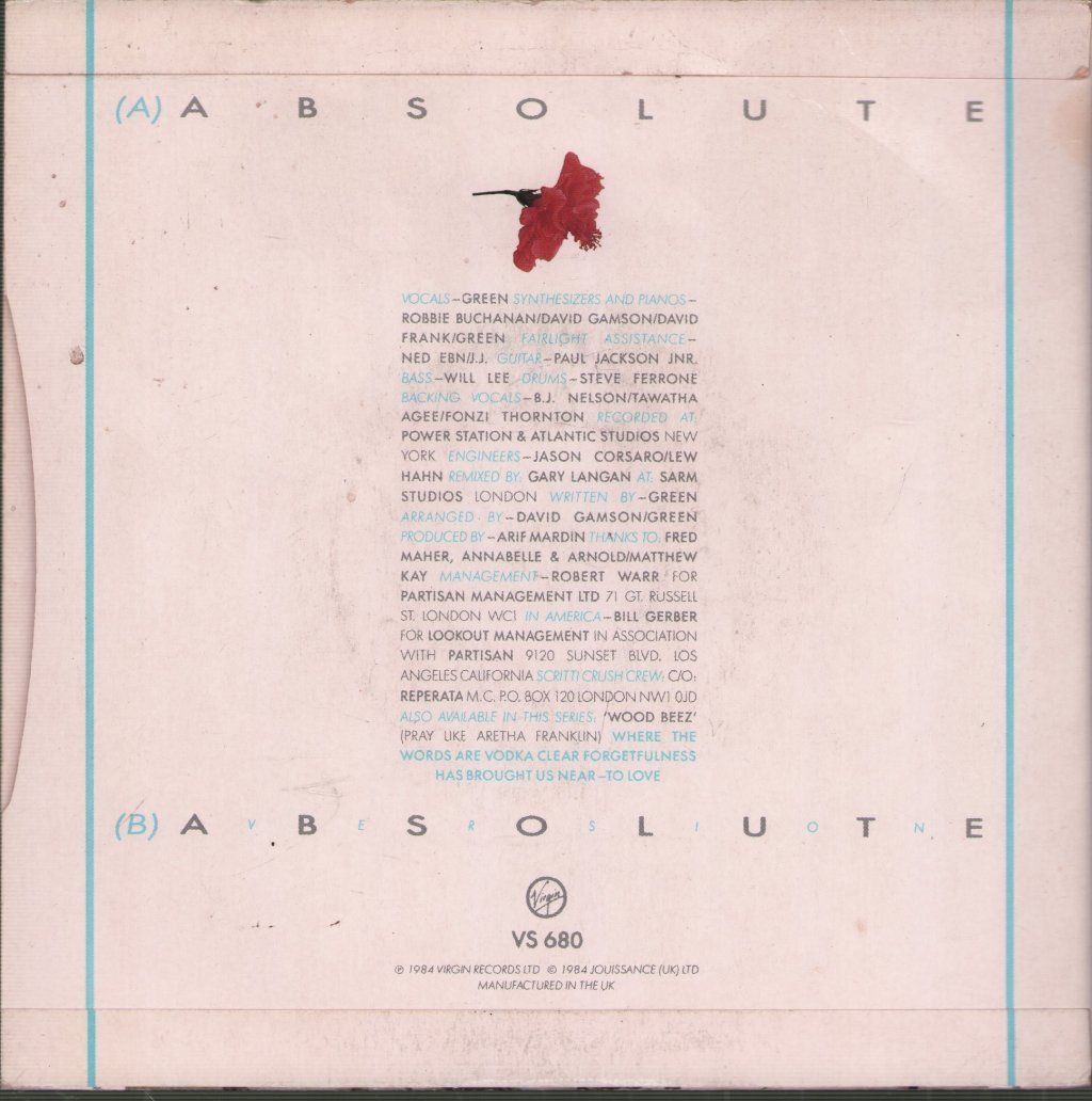 Scritti Politti - Absolute - 7 Inch