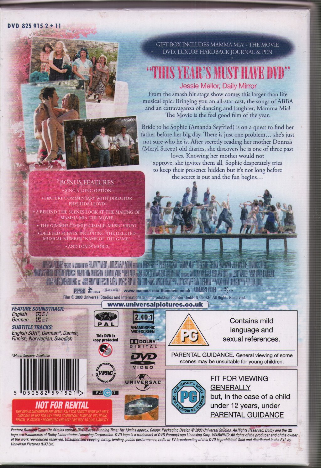 Mamma Mia - Mamma Mia The Movie - Dvd Box Set