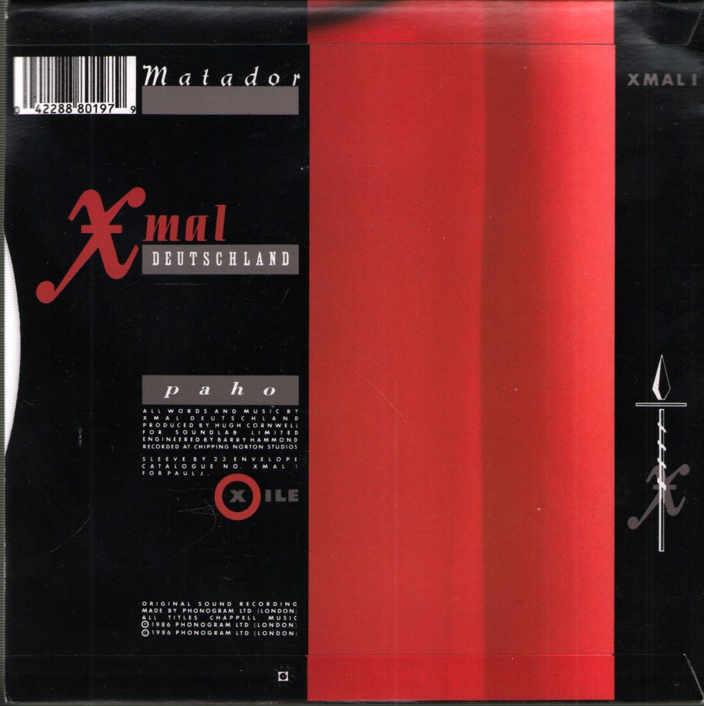 X Mal Deutschland - Matador - 7 Inch