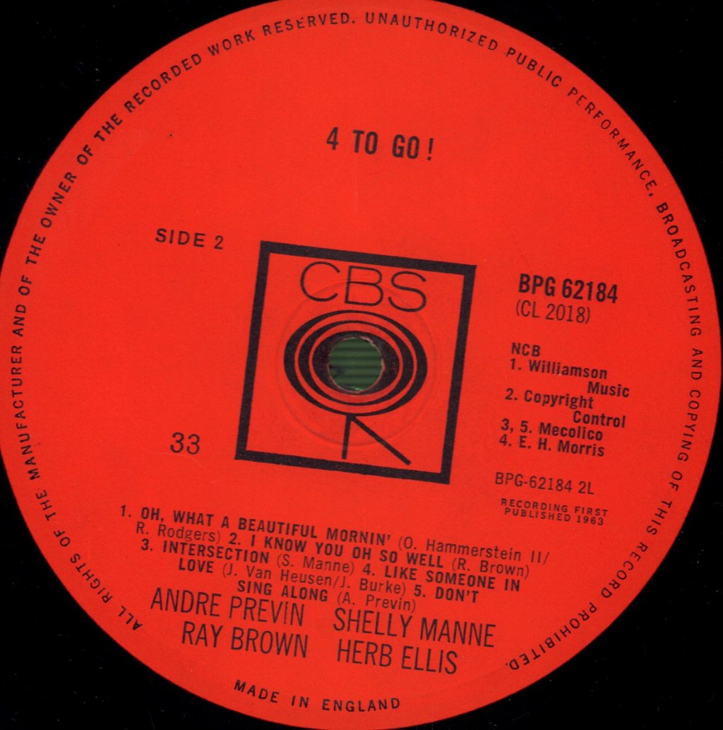 André Previn - 4 To Go! - Lp