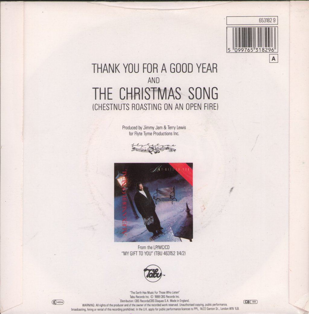 Alexander O'Neal - Christmas Song - 7 Inch
