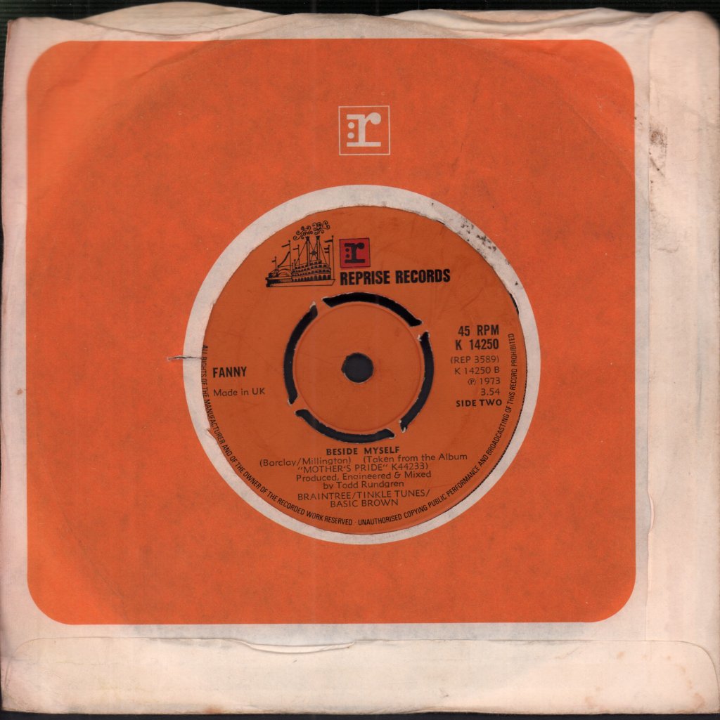 Fanny - I Need You Need Me - 7 Inch