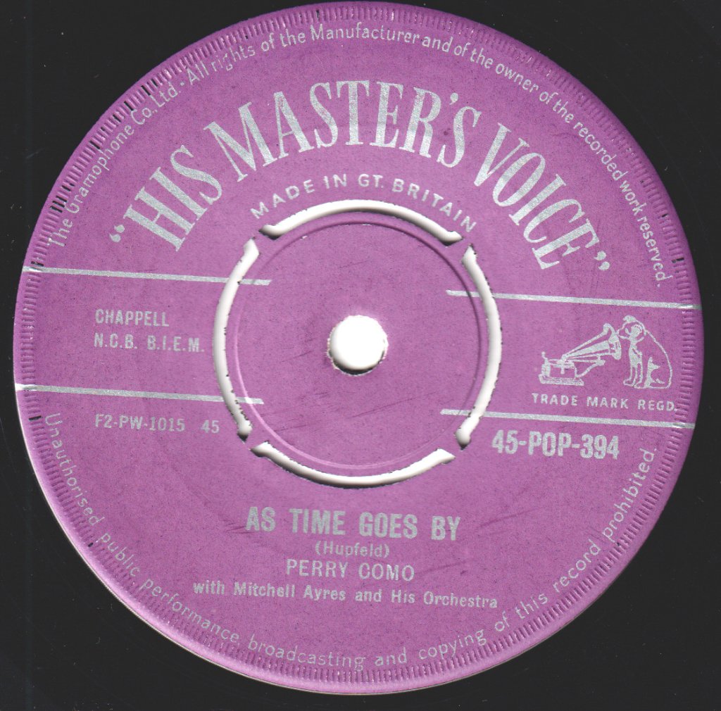 Perry Como - As Time Goes By - 7 Inch