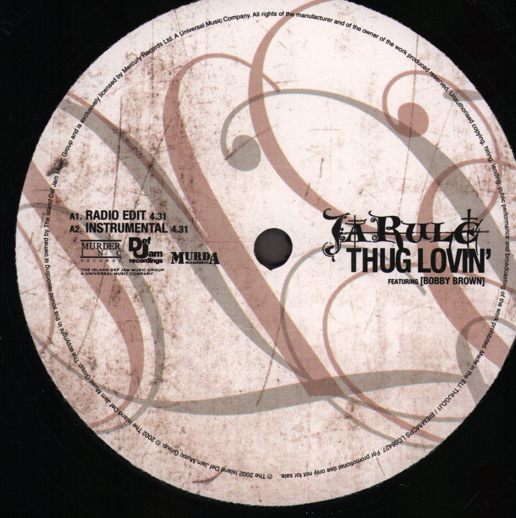 Ja Rule Featuring Bobby Brown - Thug Lovin' - 12 Inch