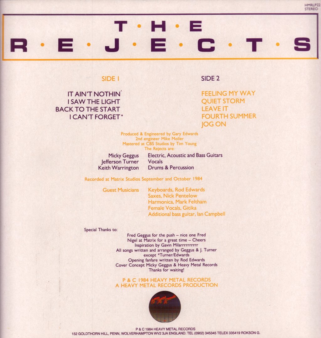 Rejects - Quiet Storm - Lp