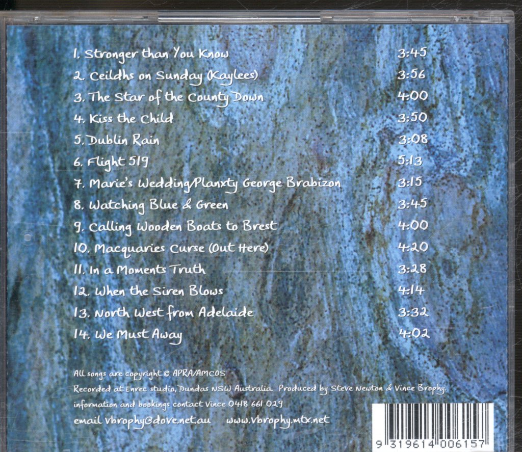 Vince Brophy - Stronger Than You Know - Cd