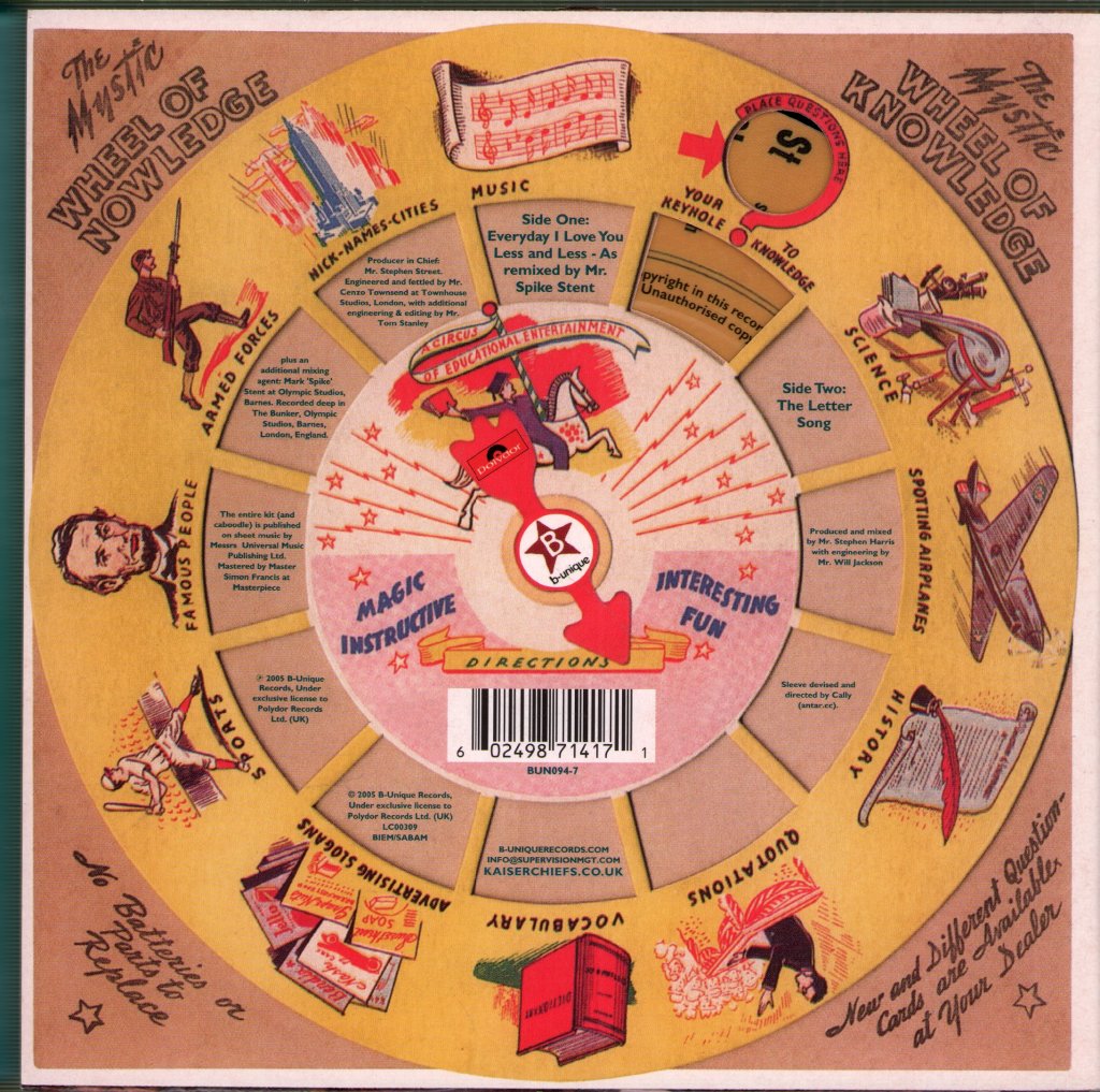 Kaiser Chiefs - Everyday I Love You Less And Less - 7 Inch