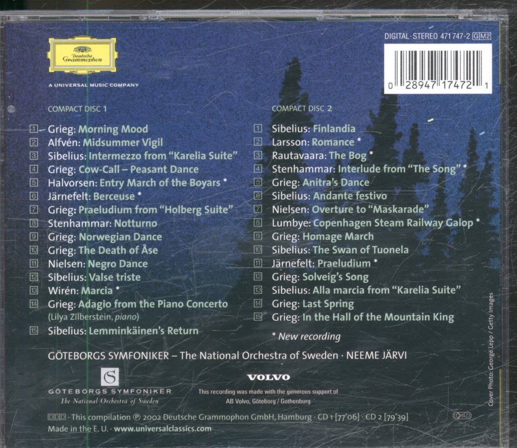 Göteborgs Symfoniker, Neeme Järvi - Aurora: Music Of The Northern Lights - Double Cd